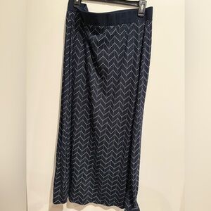 Tommy Hilfiger Blue and White Maxi Pencil Skirt